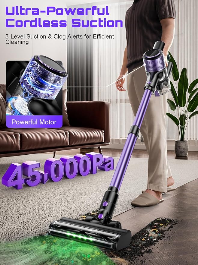 Cordless Vacuum Cleaner, 45KPA /10-in-1 Stick Vacuum - Image 2