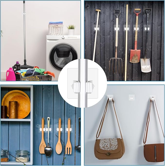 36 Pcs White Wall Hook Set, Include 24pcs Hanging Hook, Outdoor and Indoor Tool - Image 7
