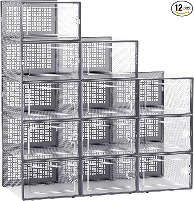 Kuject Large Shoe Organizers Storage Boxes by Kuject