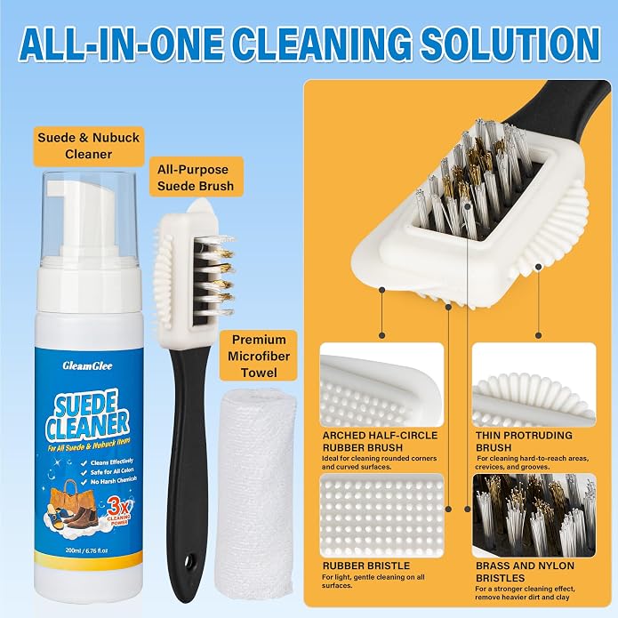 Suede Cleaning Kit 6.76oz – Effectively Removes Dirt, Stains & Water Marks – - Image 7