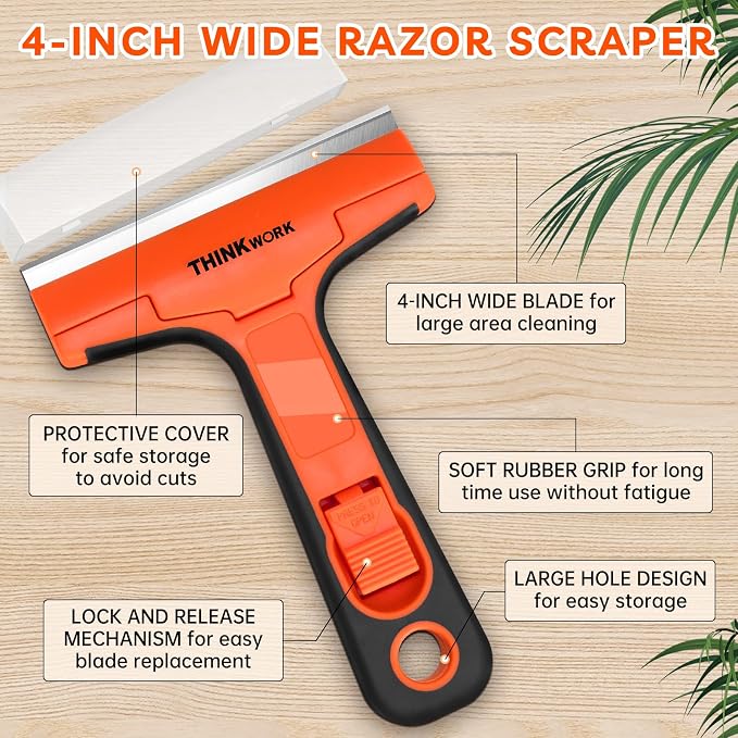 Razor Blade Scraper, Caulk from Window, Stove Top - Image 2