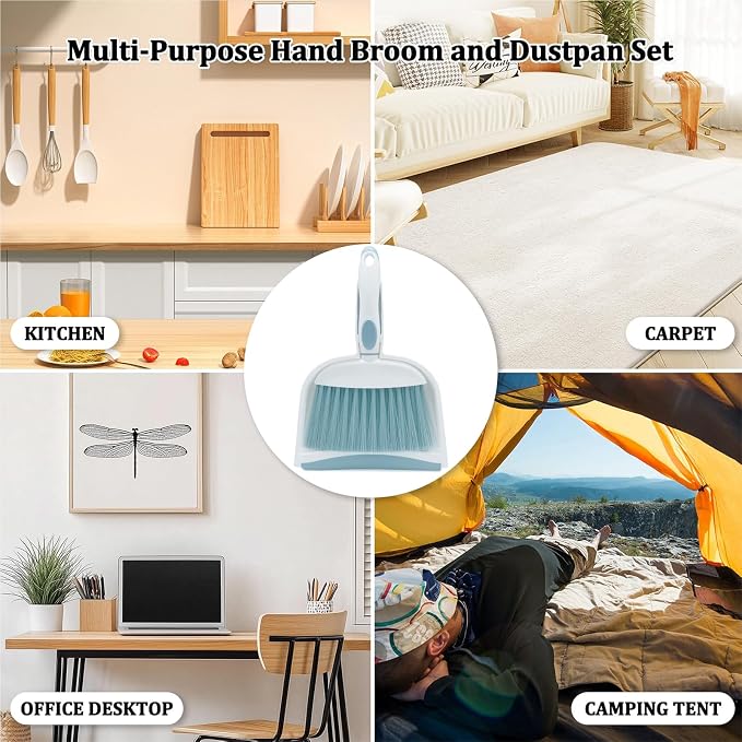 Broom Dustpan Brush Small Dust pan: Small Broom and Dustpan Set Mini Dust pan - Image 6