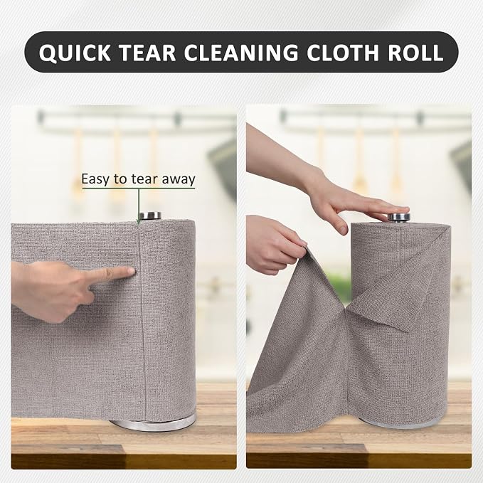 YoulerTex Reusable Cleaning Cloths Microfiber Towel: 50 Pack Washable Tear Away - Image 6