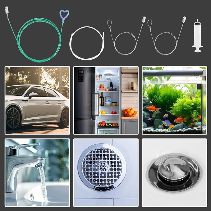 5pcs Sunroof Drain Cleaning Tool Kit, Long Pipe Cleaner Drain Unclogger - Image 7