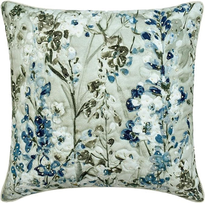 The HomeCentric King/Queen/Twin Blue Decorative Bed Runner Full 68"x18" Bed Runner with One Pillow Cover, Quilted Bed Scarf on Cotton Fabric - Garden Grace