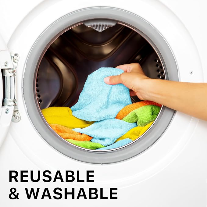 Simple Houseware Microfiber Cleaning Cloth 50 Pack, 4 Colors - Image 6