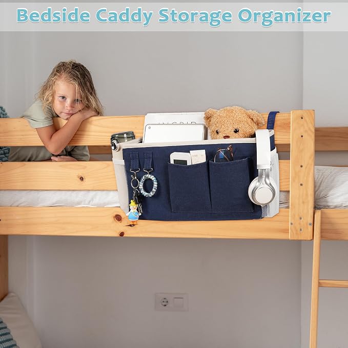 Loghot Bedside Caddy/Bedside Storage Bag Hanging Organizer - Image 6
