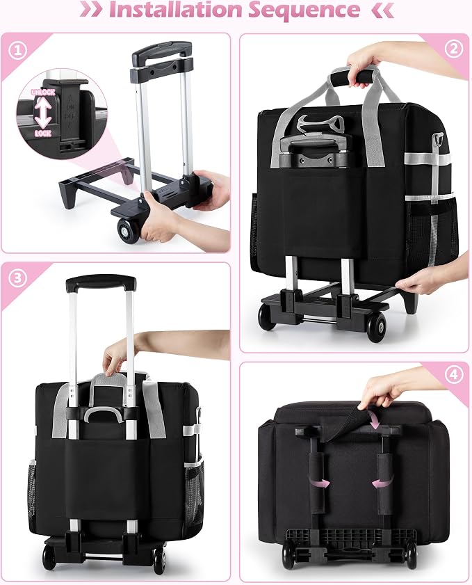 Large Rolling Cleaning Caddy Bag - Image 3