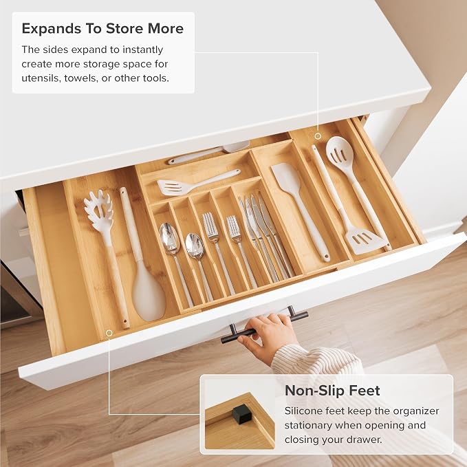 KitchenEdge Premium Silverware, Flatware and Utensil Organizer - Image 5