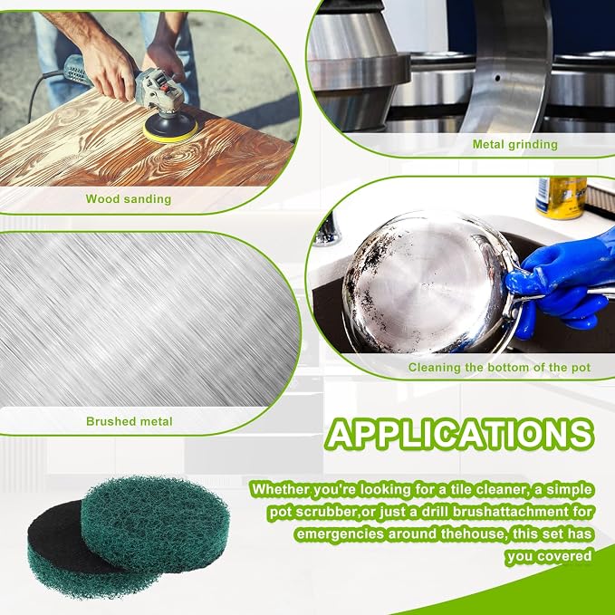 16pcs Kitchen Pads Power Scrubber Pads Set Electric Scrubber Replacement - Image 7