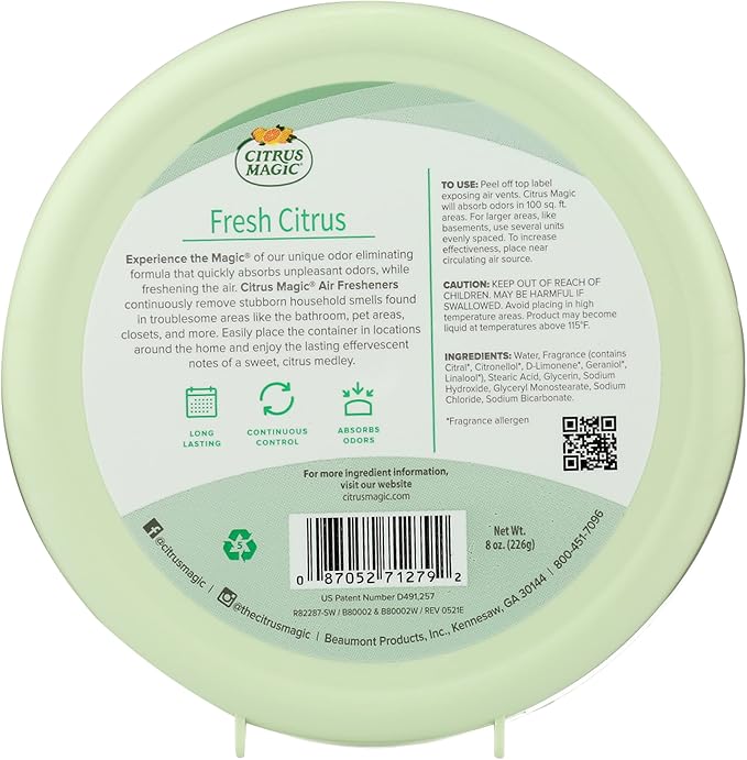 Citrus Magic Odor Absorbing Solid Air Freshener, Fresh Citrus - Image 5