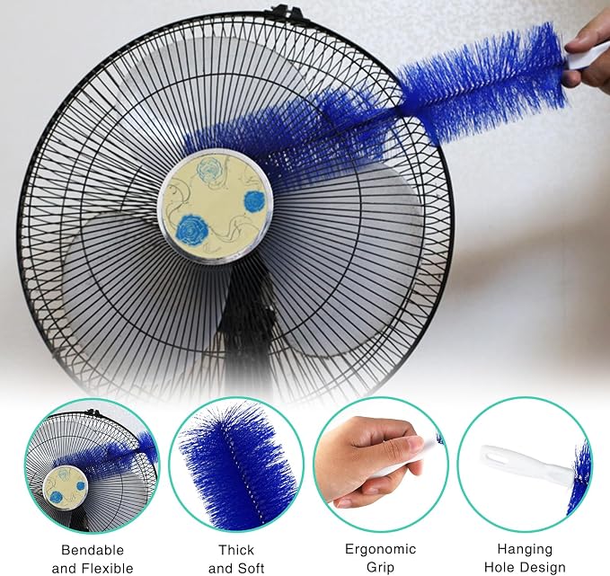 Fan Cleaner Brush Set, Bendable Cobweb Dust Cleaner - Image 3