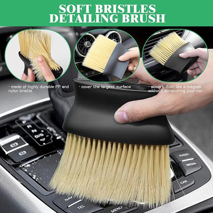 14Pcs Car Interior & Exterior Dusting Brush Set Contains Soft Cleaning Brushes - Image 6