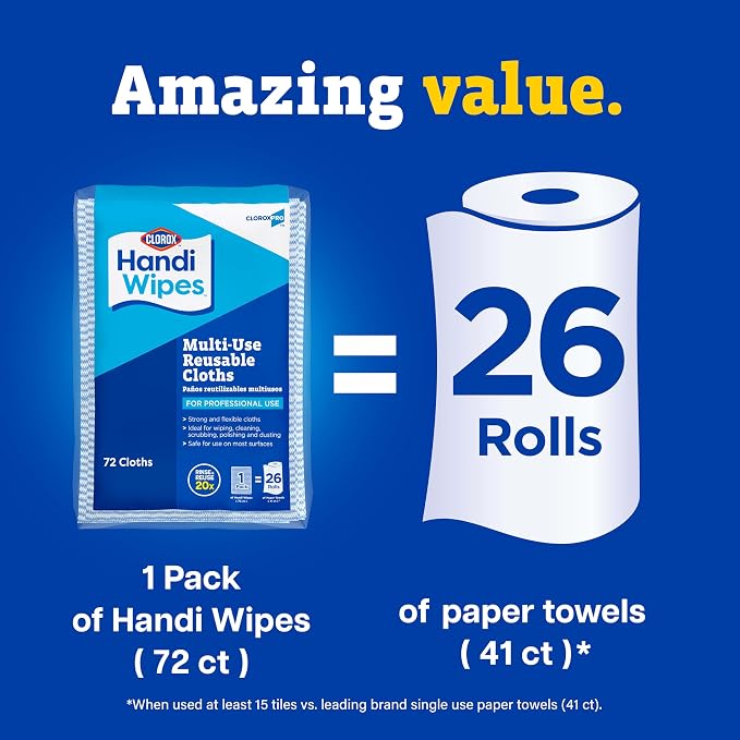 CloroxPro Clorox Handi Wipes Multi Use Reusable Cloths - Image 7