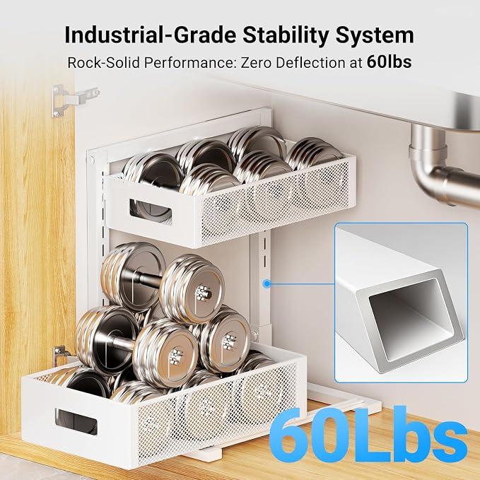 Pull-out Under Kitchen Sink Organizer, Metal Functional Under Sink Organizer - Image 5