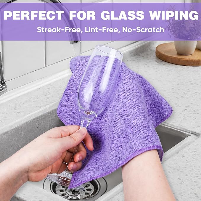 10 Colors Microfiber Cleaning Cloths, 10 Pack Assorted Cleaning Rags, Highly - Image 4