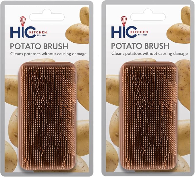 HIC Kitchen Potato Brush and Vegetable Scrubber, Dual-Textured Bristles - Image 6
