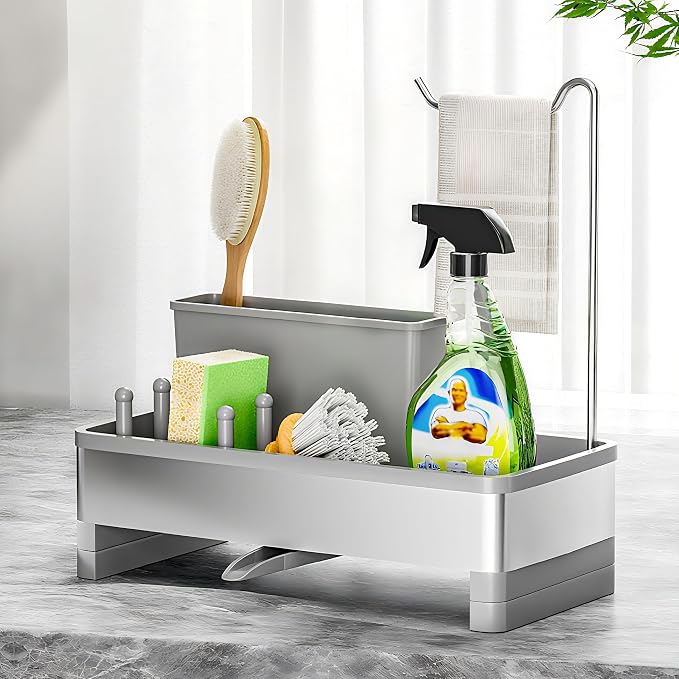 Stainless Steel Sink Caddy, Sponge Holder by EwaiiraHomeStorageOrganizer