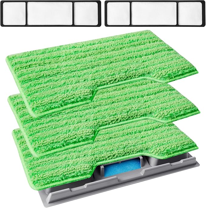 KEEPOW Reusable Mop Pads Refills, Mop Replacement Pads Compatible by KEEPOW