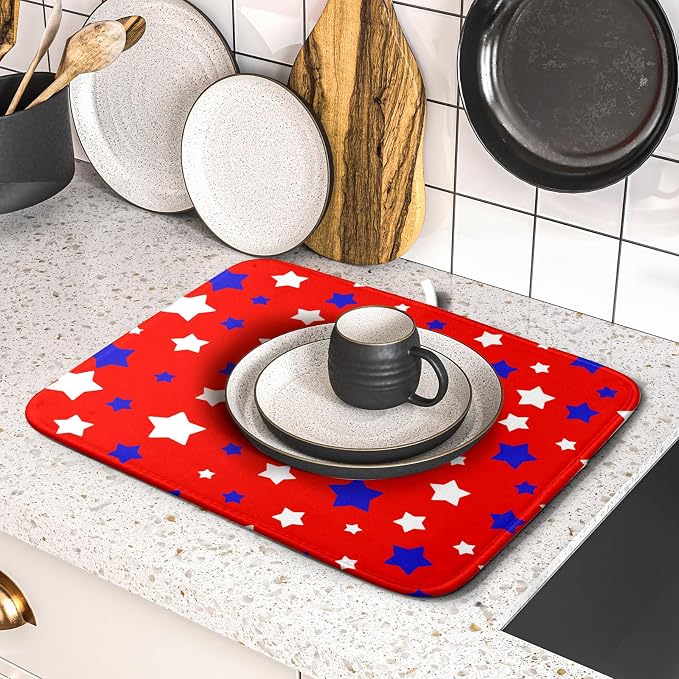 Fourth of July Independence Memorial Dish Drying Mat - Image 5
