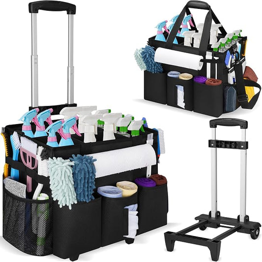 Large Rolling Cleaning Caddy by Aleemin