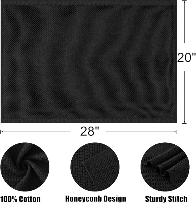 Kitinjoy 100% Cotton Waffle Weave Kitchen Towels - Image 4