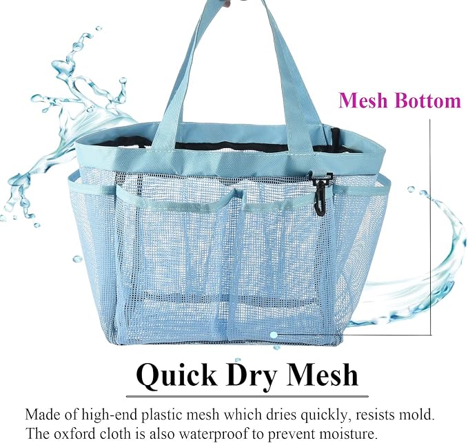 Haundry Mesh Shower Caddy Tote, Large Shower Caddy Bag - Image 6