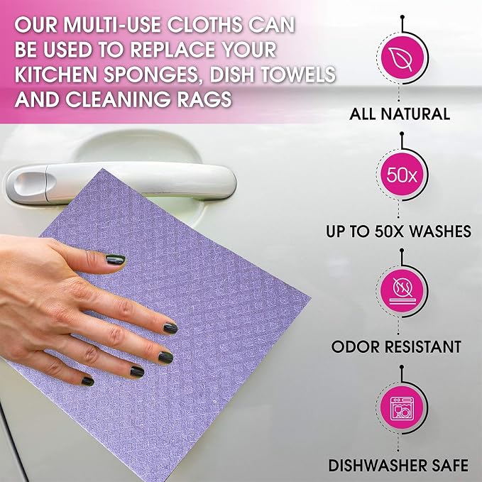 Swedish Dishcloths – Eco-Friendly Reusable Kitchen Towels – 10 Pack Cleaning - Image 7