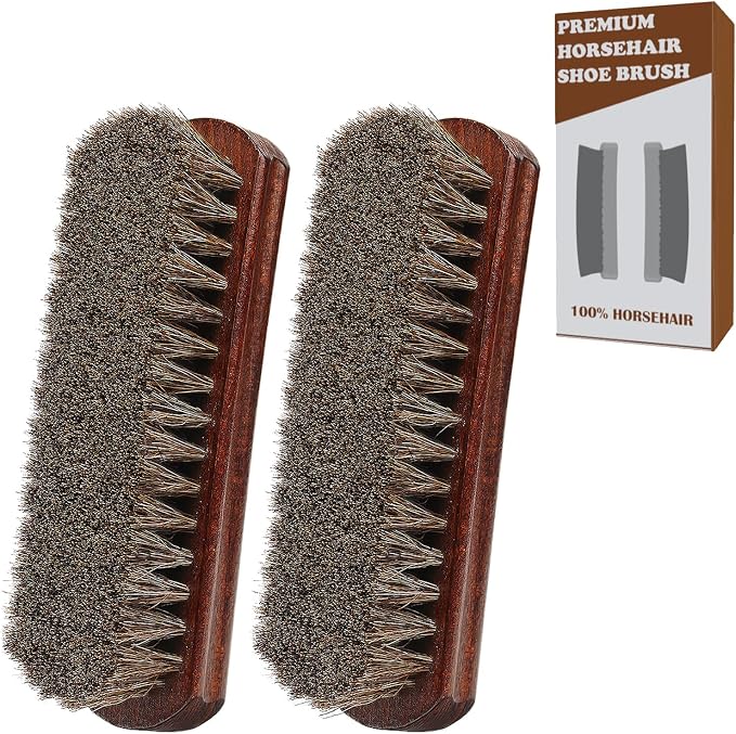 100% Horsehair Brush Professional Premium Horsehair Shoe Dauber Applicators by Euvia