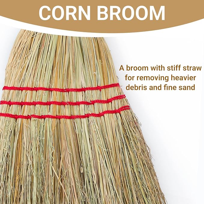 Outdoor Corn Broom, Household Indoor and Outdoor Broom Suitable - Image 3