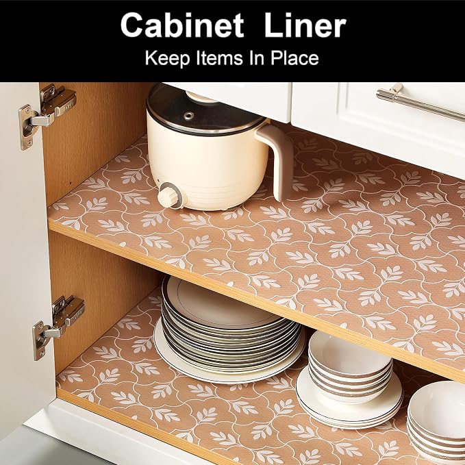 Cooyes Shelf Liners for Kitchen Cabinets Waterproof & Oil-Proof Kitchen - Image 3