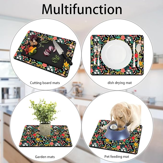 Dish Drying Mat for Multiple Usage. Super Absorbent, Easy clean, Quick dry - Image 4