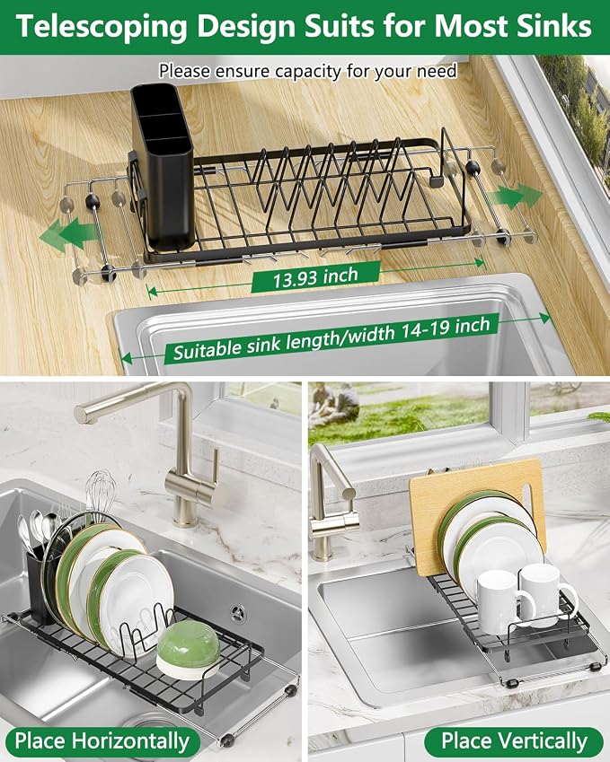 Extendable Dish Drying Rack Small - Image 3