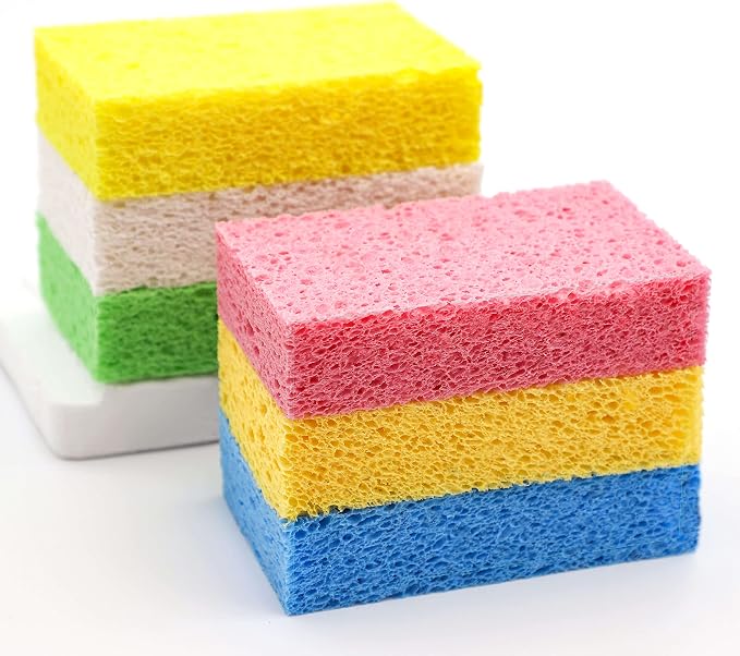 ARCLIBER Cellulose Sponges, Heavy Duty Scrub Kitchen Sponge, Clean Tough Messes by ARCLIBER