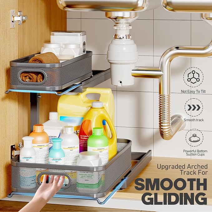 2-Pack Under Sink Storage Organizer - Image 4