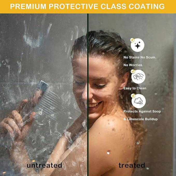 Frameless Sliding Shower Door, 56-60 Inches Wide x 76 Inches High, 1/4 Inch - Image 8