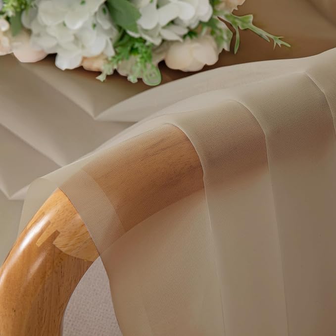 Chyhomenyc Sheer Taupe Valances - Image 7