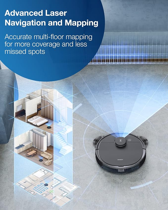 Ecovacs Deebot T8 Robot Vacuum and Mop Cleaner, Precise Laser Navigation - Image 4