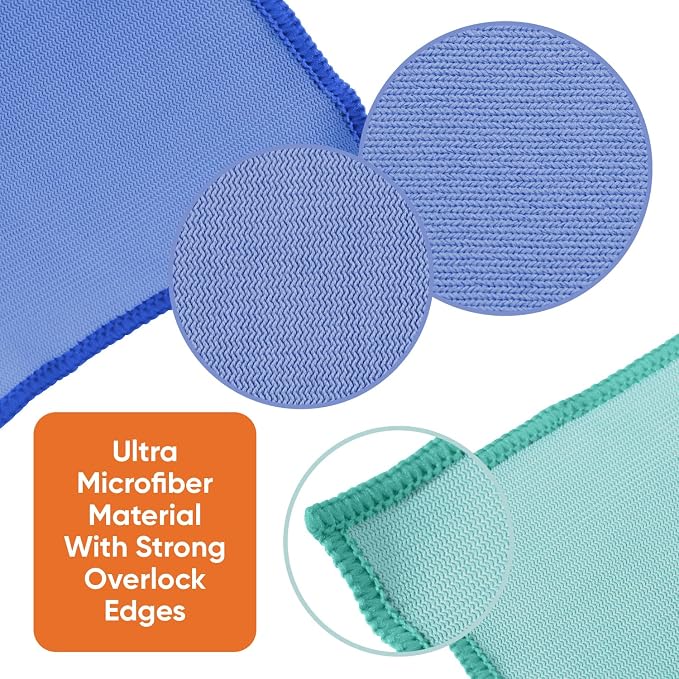 Superio Microfiber Glass Cleaning Cloth, Mirror & Window Miracle Cloth Lint & - Image 4