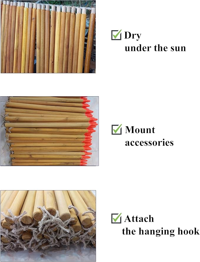 Traditional Vietnamese Handmade Broom, 42 inches Long. - Image 8