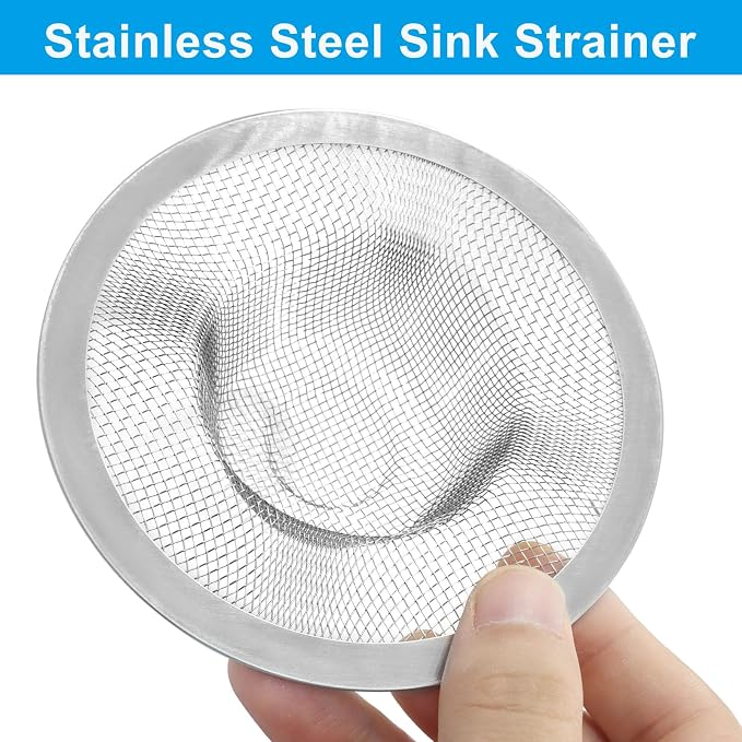 4 Pack Heavy Duty Stainless Steel Kitchen Sink Strainer, 4.41" Top / 2.44" Mesh - Image 5