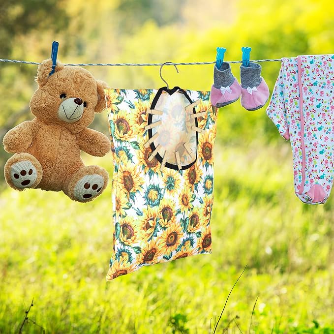 2 Pcs Sunflower Clothes Pin Bag Clothespin Bag Holder Clothespin Holder 15 X 11 - Image 5