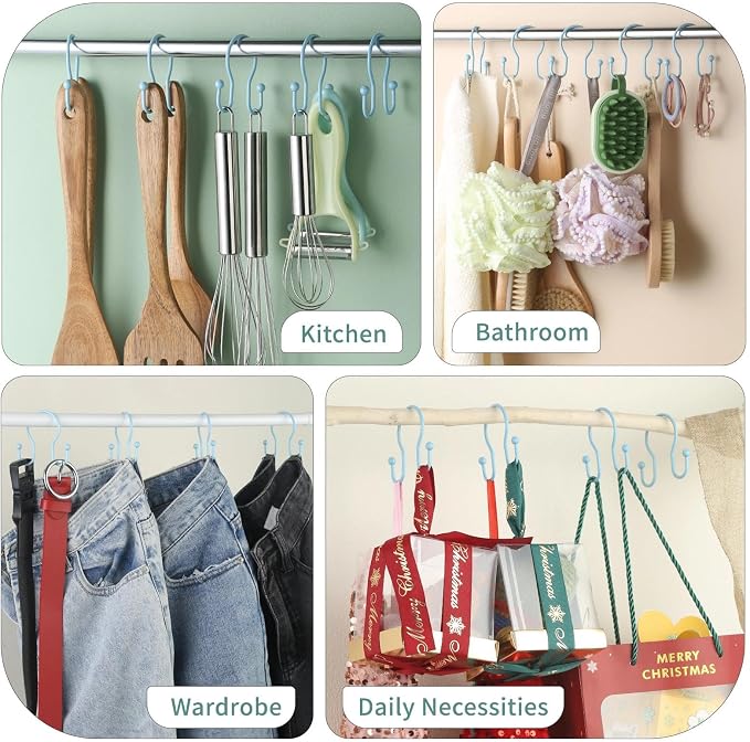 Goowin Shower Curtain Hooks, Stainless Steel Shower Curtain Hangers, Metal - Image 8