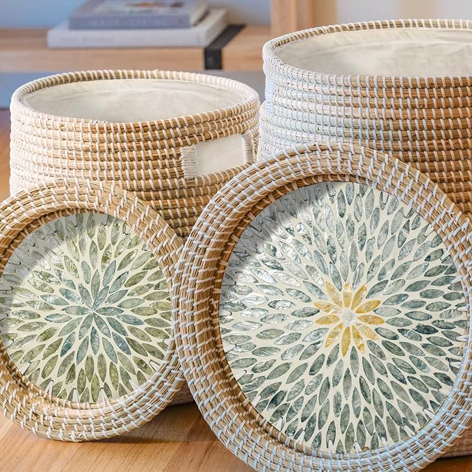 Round Seagrass Laundry Hamper - Image 3
