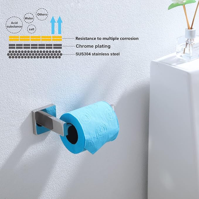 KOKOSIRI Toilet Paper Holder Chrome Toilet Roll Holder - Image 4