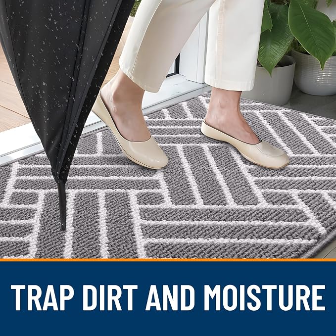 OLANLY Large Indoor Door Mat, 59x35 Inch, Dirt Resistant and Absorbent - Image 2