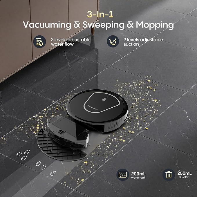Bagotte Robot Vacuum and Mop Combo, 3 in 1 Vacuum Robot - Image 5