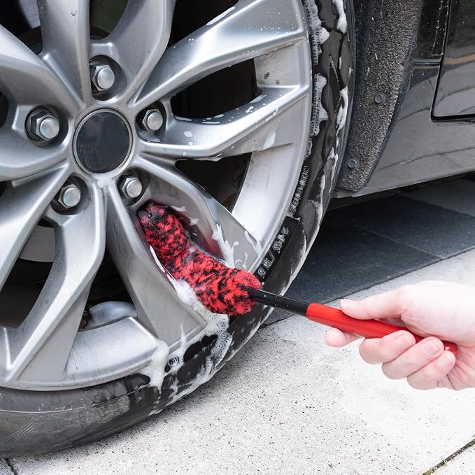 ITTAHO 4 Pack Car Wash Brush Wheel Cleaning Woolies Brush Detailing Brush and - Image 6
