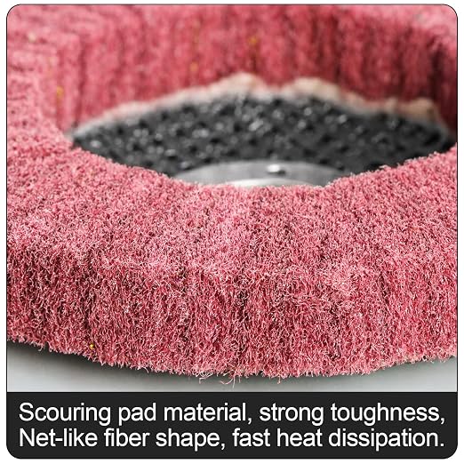 15Pcs 4.5" x 7/8" Nylon Fiber Flap Disc Polishing Grinding Wheel, Scouring pad - Image 5