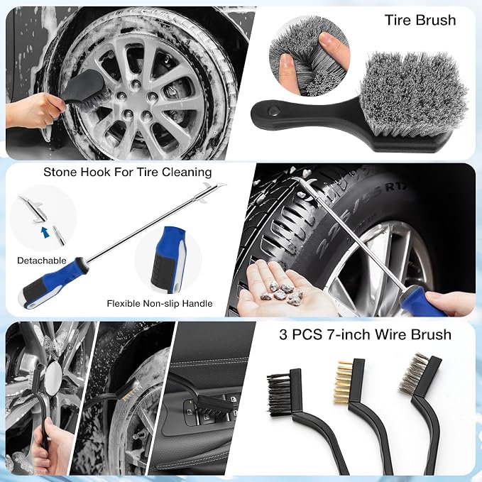 SHALL 19Pcs Car Detailing Kit Interior Cleaner, Car Interior Cleaning Kit - Image 6